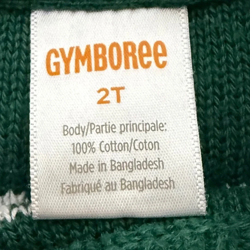 Gymboree Fair Isle Sweater Green Tan‎ White Boys Girls Toddler 2T